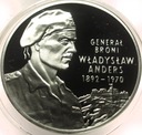 10 zł złotych 2002 Generał Władysław Anders maki SREBRO