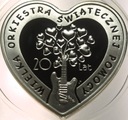 10 zł złotych 2012 20 lat WOŚP SERCE SREBRO