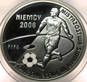 10 zł złotych 2006 Niemcy Mistrzostwa Świata FIFA HOLOGRAM SREBRO