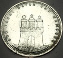 Niemcy 10 marek mark 1989 J Hafen und Hamburg Port w Hamburgu SREBRO