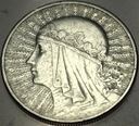 10 zł złotych 1932 Głowa Kobiety Polonia Jadwiga Babka SREBRO