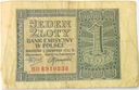 1941 1 zł Jeden Złoty, banknot seria BB