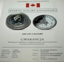 Kanada 1 dolar 1975 100 lat Calgary Srebrne Dolary Kanadyjskie SREBRO