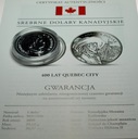 Kanada 1 dolar 2008 400-lecie miasta Québec SREBRO