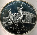10 zł złotych 2004 ATENY Igrzyska Olimpiady szermierka SREBRO