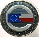 10 zł złotych 2004 Wstąpienie Polski do Unii Europejskiej UE EU SREBRO