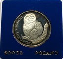 500 zł złotych 1986 SOWA Sowy Ochrona Środowiska SREBRO