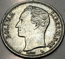 Wenezuela 2 Bolivares 1960 SREBRO