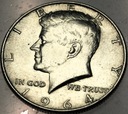 USA 1/2 dolara Half Dollar 1964 KENNEDY John F JFK SREBRO