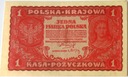 1919 1 Jedna Marka Polska I Serja CZ