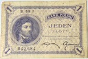 1919 1 zł banknot Jeden Złoty Seria 58 I, RZADKI