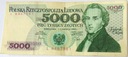 1982 5000 zł złotych Chopin seria L banknot (nr 4)