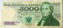 1982 5000 zł złotych Chopin seria L banknot (nr 5)