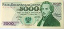 1982 5000 zł złotych Chopin seria N banknot (nr 3)