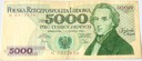 1982 5000 zł złotych Chopin seria N banknot (nr 6)