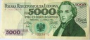 1982 5000 zł złotych Chopin seria P banknot (nr 1)