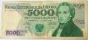1982 5000 zł złotych Chopin seria U banknot (nr 2)