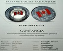 Kanada 25 Dolarów 2015 Kanadyjska Flaga SREBRO
