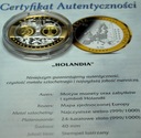 Wspólna Waluta Euro HOLANDIA Nederland 40 mm SREBRO