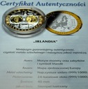Wspólna Waluta Euro IRLANDIA Ireland 40 mm SREBRO
