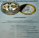 Wspólna Waluta Euro LUKSEMBURG Letzebuerg 40 mm SREBRO