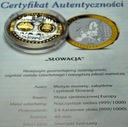 Wspólna Waluta Euro SŁOWACJA Slovenska Republika 40 mm SREBRO