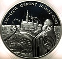 20 zł złotych 2005 350-lecie obrony Jasnej Góry Częstochowa SREBRO