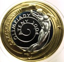 10 zł złotych 2004 Ateny Igrzyska dyskobol platerowana złotem SREBRO
