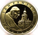 10 zł złotych 2005 Jan Paweł II platerowana złotem SREBRO