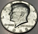 USA 1/2 dolara Half Dollar 1968 KENNEDY John F JFK SREBRO