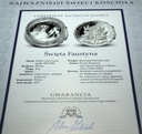 medal 2015 Święta Faustyna Najważniejsi Święci Kościoła SREBRO