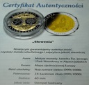 Wspólna Waluta Euro SŁOWENIA Slovenija 40 mm SREBRO