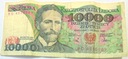 1988 10000 zł złotych Wyspiański seria BD banknot