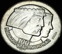 PRÓBA 100 zł 1966 Mieszko Dąbrówka Tysiąclecie Państwa GŁOWY SREBRO