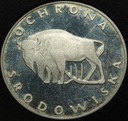 100 zł złotych 1977 Żubr Ochrona Środowiska SREBRO