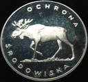 100 zł złotych 1978 Łoś Ochrona Środowiska SREBRO