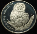 500 zł złotych 1986 SOWA Sowy Ochrona Środowiska SREBRO