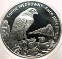 20 zł złotych 2008 SOKÓŁ Wędrowny Zwierzęta Świata SREBRO