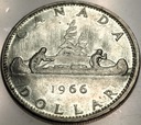 Kanada 1 Dolar Dollar 1966 Kanu Canoe SREBRO