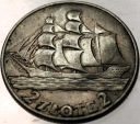 2 zł złote 1936 Żaglowiec Żaglówka Statek SREBRO