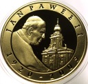 10 zł złotych 2005 Jan Paweł II platerowana złotem SREBRO