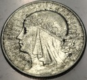10 zł złotych 1932 Głowa Kobiety Polonia Jadwiga Babka SREBRO