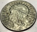 10 zł złotych 1932 Głowa Kobiety Polonia Jadwiga Babka SREBRO