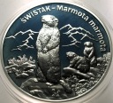 20 zł złotych 2006 Świstak Zwierzęta Świata SREBRO