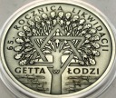 20 zł złotych 2009 GETTO 65 rocznica likwidacji Getta w Łodzi SREBRO