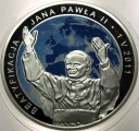 20 zł złotych 2011 Beatyfikacja Jana Pawła II SREBRO