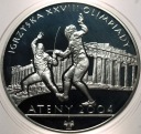 10 zł złotych 2004 ATENY Igrzyska Olimpiady szermierka SREBRO