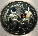 10 zł złotych 2002 Korea Japonia Mistrzostwa w Piłce Nożnej BURSZTYN SREBRO