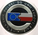 10 zł złotych 2004 Wstąpienie Polski do Unii Europejskiej UE SREBRO (nr 1)