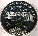 10 zł złotych 2005 60 rocznica zakończenia II Wojny Światowej SREBRO